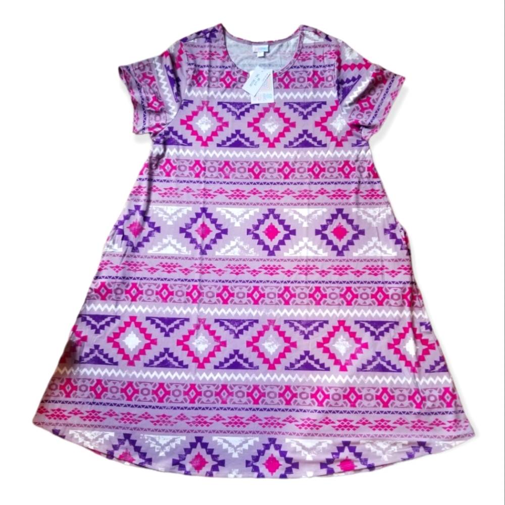 Purple Aztec LuLaRoe Jessie Dress